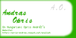 andras opris business card